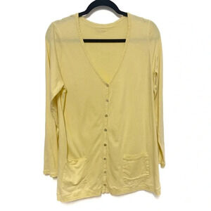 Eileen Fisher Organic Cotton Button Front Long-Sleeve Cardigan - Classic Preppy